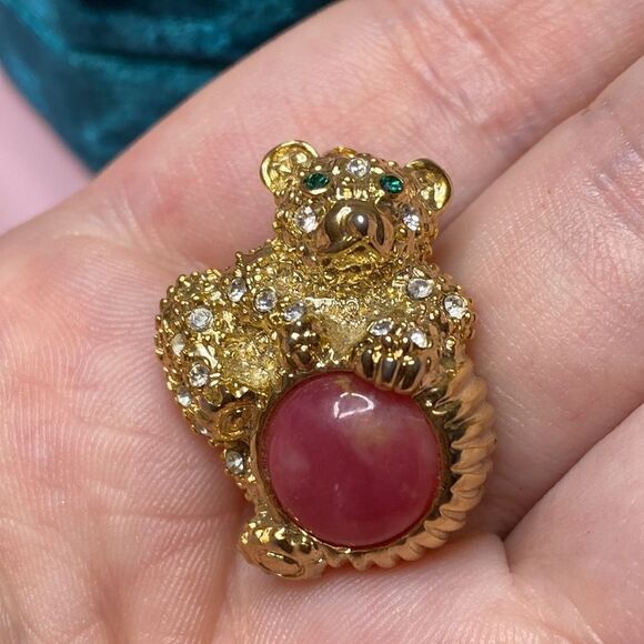 💛 18k Yellow Gold Plated Koala Bear Brooch / Pendant - Picture 5 of 5